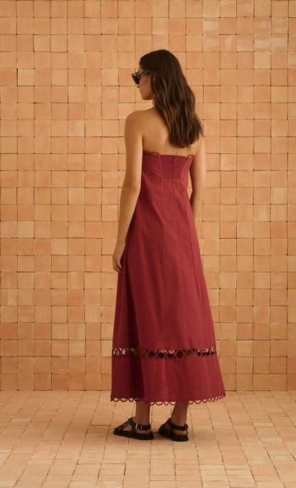 Robe Gina couleur sangria