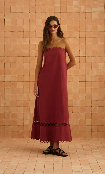 Robe Gina couleur sangria