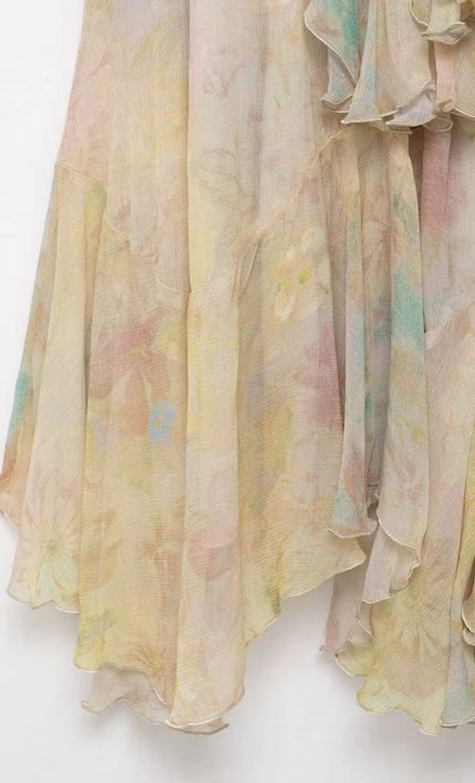 Jupe Longue Boheme Hippie Volants Degrade Multicouches | Style Bohème Femme | KOELEX
