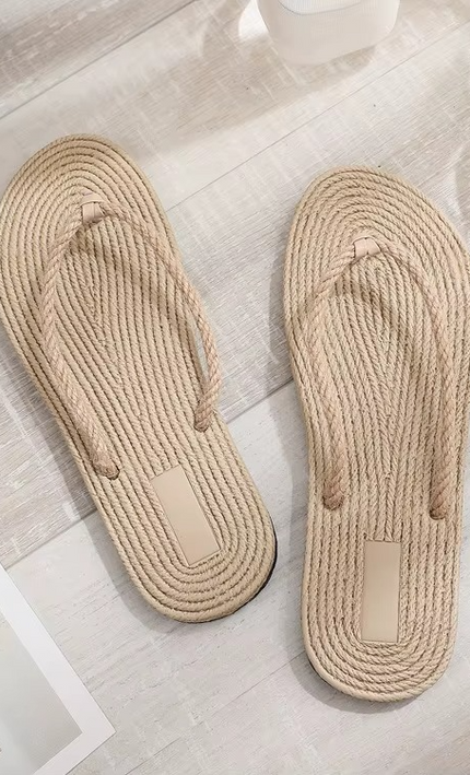 Tongs Boheme Paille Tresseee Semelle Naturelle | Style Bohème Femme | KOELEX