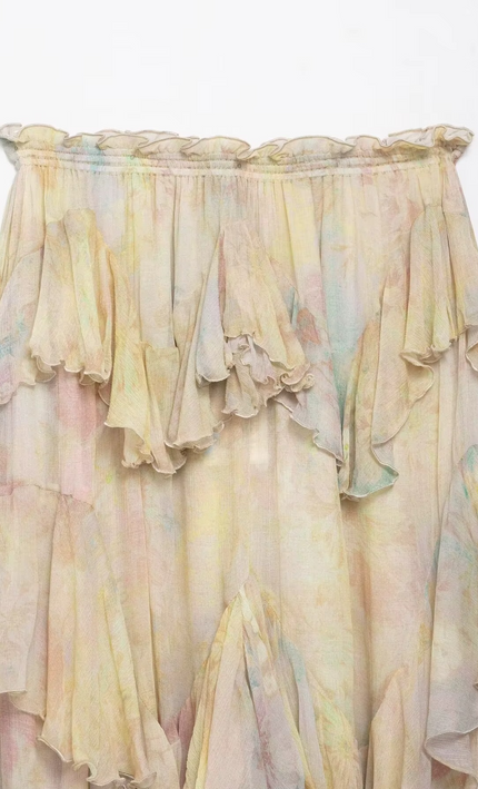 Jupe Longue Boheme Hippie Volants Degrade Multicouches | Style Bohème Femme | KOELEX