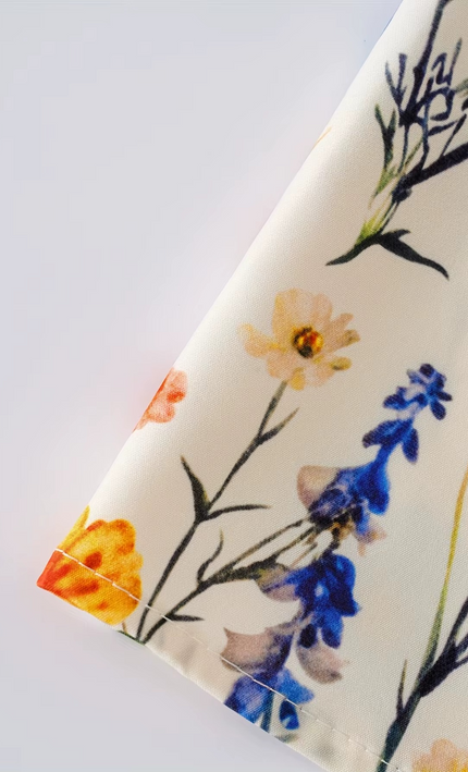 Robe longue boutonnée imprimé floral multicolore bohème femme koelex 